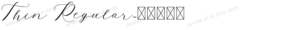 Thin Regular字体转换